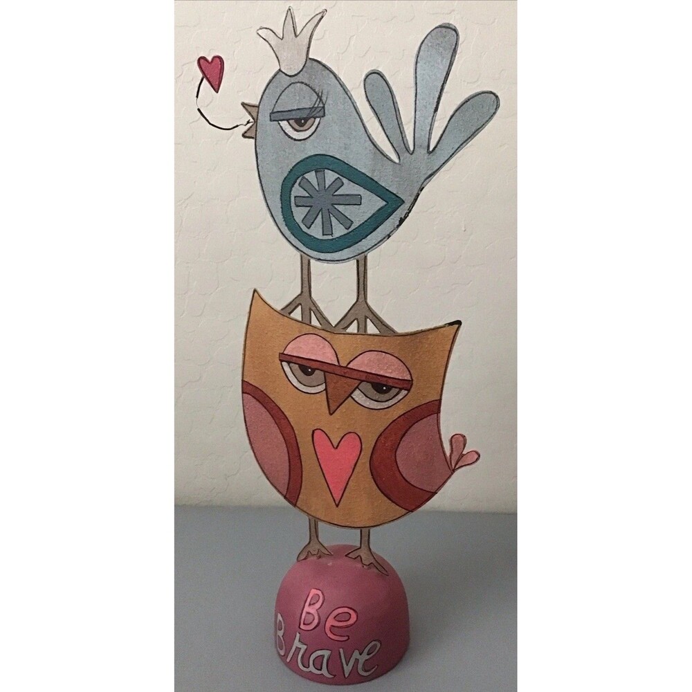 DEMDACO This Thing Called Family 2012 Laura McCarragher Owl Sculpture Room Decor